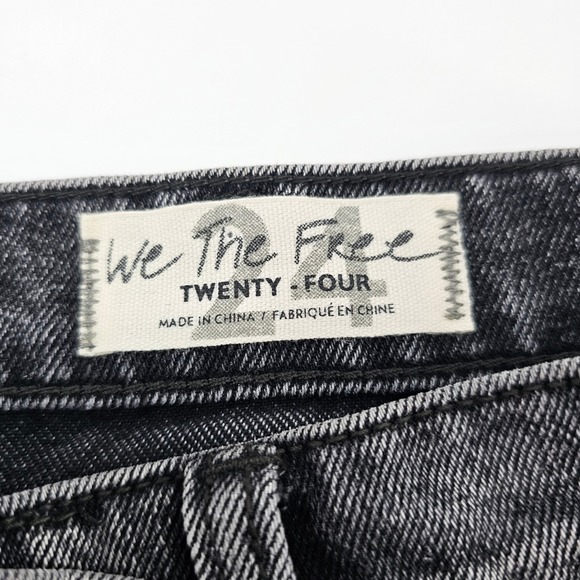 Free People We The Free The Parker Denim Mini Skirt Sulphur Black 24 OB1136315 - Picture 6 of 9